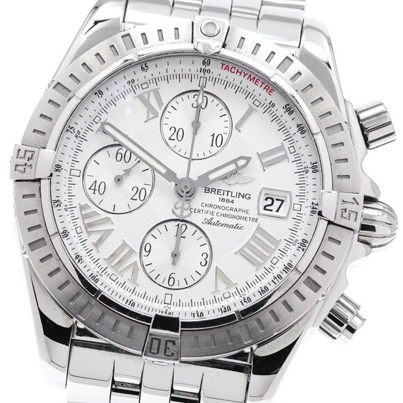 BREITLING Chronomat Evolution A13356 Date Chronograph AT Men's Watch - Picture 10 of 13